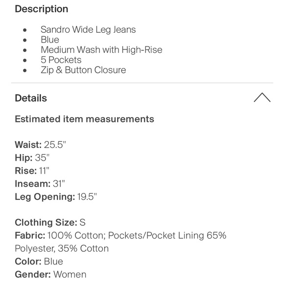 Sandro Flare Jeans 34 EUC - Picture 14 of 14